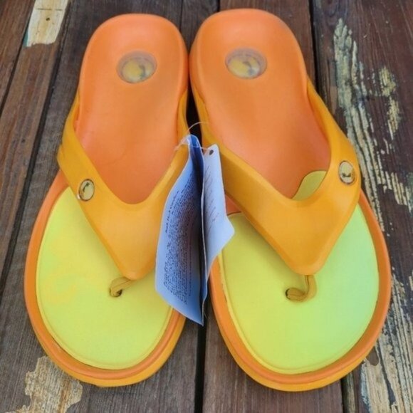 Hawaiian Jellys Ultra Comfort Papaya Unisex Flip Flop Sandal Sz 11 - Picture 2 of 11